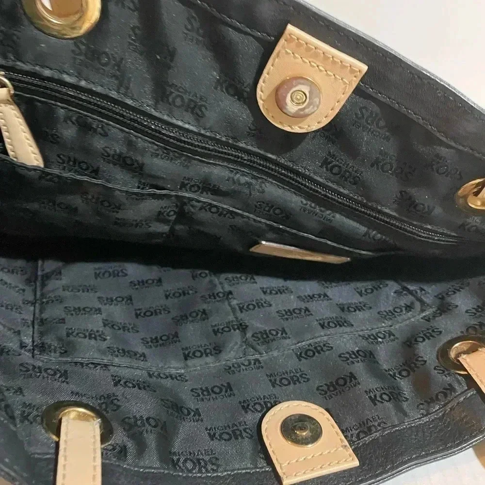 Michael kors Black leather satchel handbag